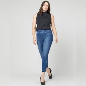 SPANX Distressed Denim Ankle Skinny Jeans